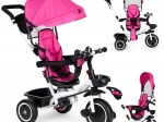 Roze kinderdriewieler met draaibare stoel en luifel ECO TOYS