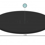 Afdekzeil voor opblaasbaar zwembad met rand 244 cm BESTWAY