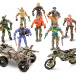 The Corps soldaten met motor – set van 8 figuren 11 cm