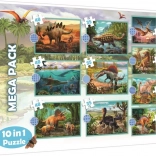 Puzzel 10-in-1 dinosaurussen
