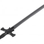 Plastic oorlogszwaard met versierde handgreep en geluiden 80 cm