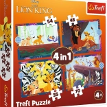 Puzzel 4-in-1 De Leeuwenkoning Dapper