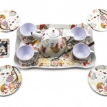 Blik theeservies voor kinderen, 15-delig