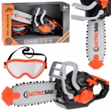 kinder elektrische kettingzaag met geluid en bewegende ketting + veiligheidsbril