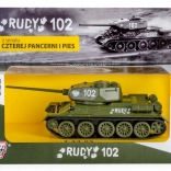 modeltank T‑34 Rudy 102 op schaal 1:43