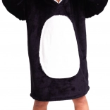 Cozy Noxxiez CH326 Panda - warme tv-hoodiedeken met capuchon voor kinderen 7 - 12 jaar