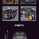 Bouwset sportauto zwart 414 stukjes