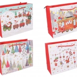 Cadeautas M 32 × 26 × 10 cm – kerstmotief