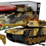 Grote RC-tank 2,4 GHz met lichten en geluiden, geel
