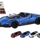 metalen automodel Kinsmart Bugatti Mistral 13 cm met terugtrekmechanisme en openslaande deuren