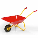 Rood metalen kinderkruiwagen