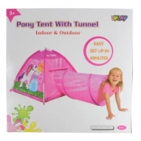 Tent met tunnel met pony- en prinsessenmotief