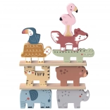 Houten blokken dieren Montessori 9 stuks van Tooky Toy