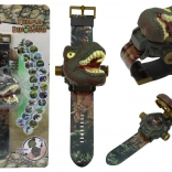 Horloge met projector 3D dinosaurus Tyrannosaurus Rex 22cm