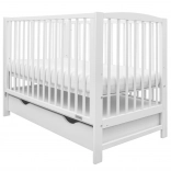 Kinderbedje New Baby Lilly met schuifzijkant en lade wit