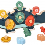 Houten kinderspeelgoedpuzzel - Dinosaurus