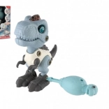 Schroefbare dinosaurus met licht en geluid, 12 cm