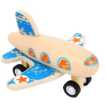 Houten pull-back vliegtuig small foot – rood