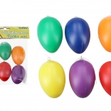 Decoratieve gekleurde plastic eieren om op te hangen 6 cm