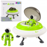 UFO ruimteschip met astronautenfiguur met licht en geluid