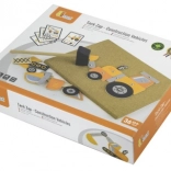 VIGA kurk-hamerbord – bouwvoertuigen, 45 stuks Montessori