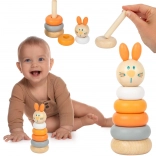 Houten stapeltoren konijntje SMALL FOOT Montessori