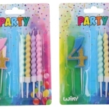 Feestkaars nummer 4 met 4 kaarsen