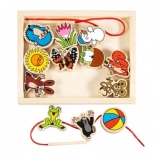 Detoa rijgspel MOLLETJE – houten rijgset