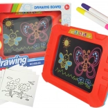 Magische verlichte bord met sjablonen en stiften