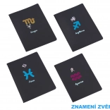 Zodiac notitieblok 18,5x25,5 cm met 26 zwarte gelinieerde pagina's