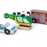 Le Toy Van set houten reddingsvoertuigjes