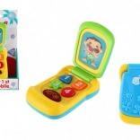 Kinder klaptelefoon met licht en geluid 14 cm
