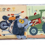 Lilliputiens - Textiel Boekje Hondje Jules in de Garage