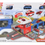 Politiewagen met uitklapbare garage en verlichting