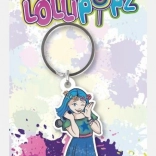 Rubberen sleutelhanger LOLLIPOPZ blauw