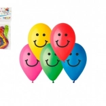 Opblaasbare ballonnen met opdruk Smile 10 cm