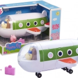 Peppa Pig: vliegtuig met piloot en accessoires