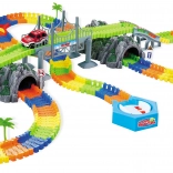 Flexi-racebaan met twee tunnels en 2 auto’s