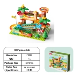 Safari bouwset met knikkerbaan en xylofoon, 109 delen