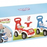 Woopie loopauto 4-in-1 met vormenstoof, duwer en claxon met opbergruimte