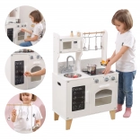 Houten keuken met verlichting en geluid PolarB