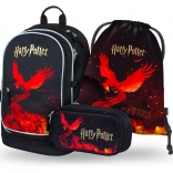 baagl schoolset 3 stuks harry potter feniks – rugzak, etui en gymzak