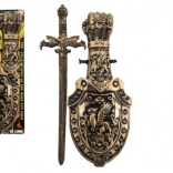 Kinderen kunststof zwaard met schild 48 cm