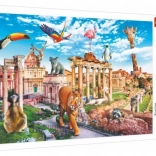 Puzzel Trefl Funny Cities – het wilde Rome, 1000 stukjes (68 × 48 cm)