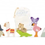 Le Toy Van Andes stapeltoren met zakje