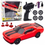RC-driftauto 4WD met verwisselbare wielen – rood