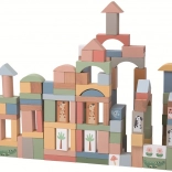 Houten pastelblokken Safari 120 stuks