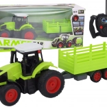 RC tractor op afstandsbediening met aanhanger 1:16 groen