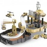 Militaire station met 2 autootjes in een rugzak