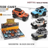 metalen terrein-jeep 1:36 met pull-back aandrijving